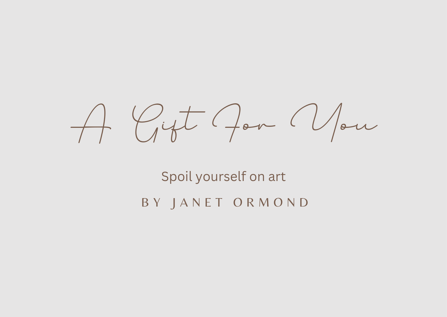 Gift Voucher - Janet Ormond Art