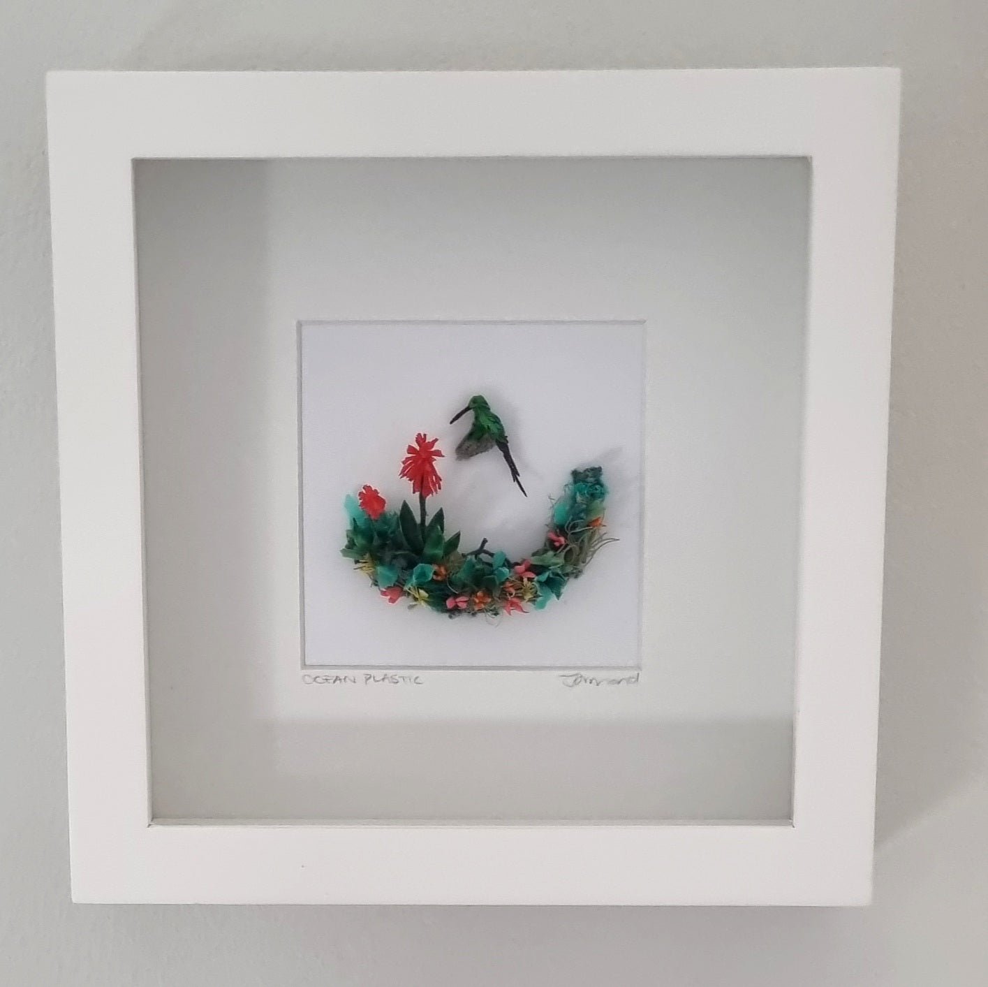Malachite sunbird and aloe - Janet Ormond Art