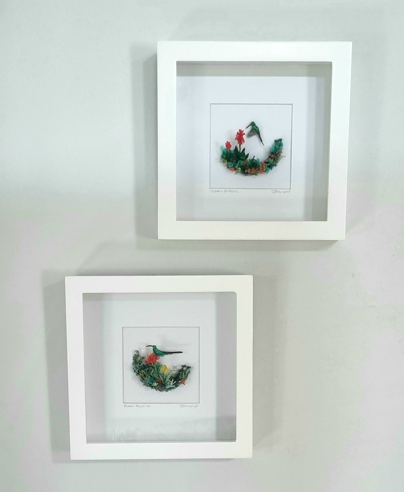 Malachite Sunbird perched on a pincushion - Janet Ormond Art