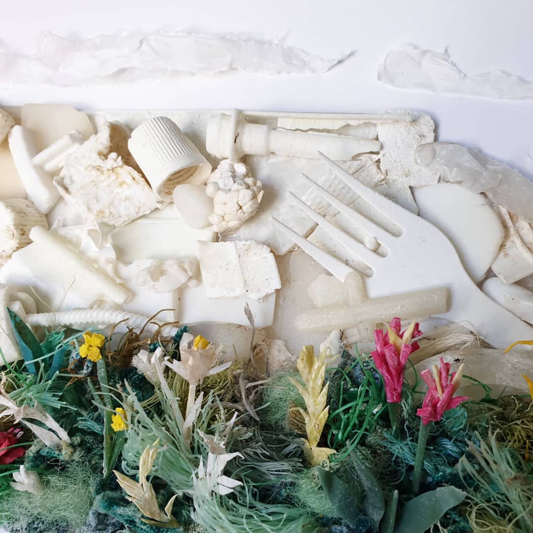 Table Mountain on a bed of flora