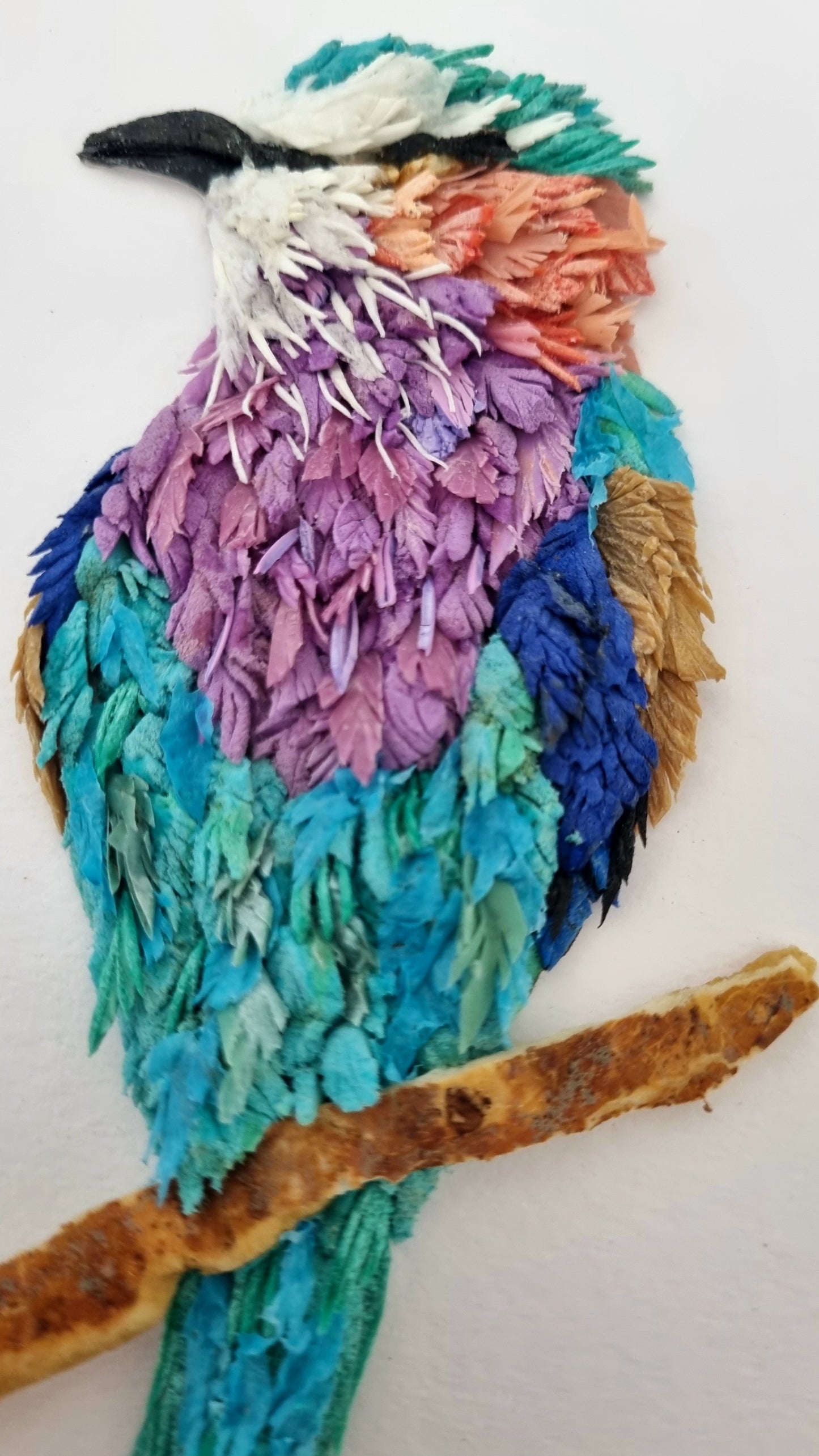 Ocean Plastic Art - Lilac breasted roller - Janet Ormond