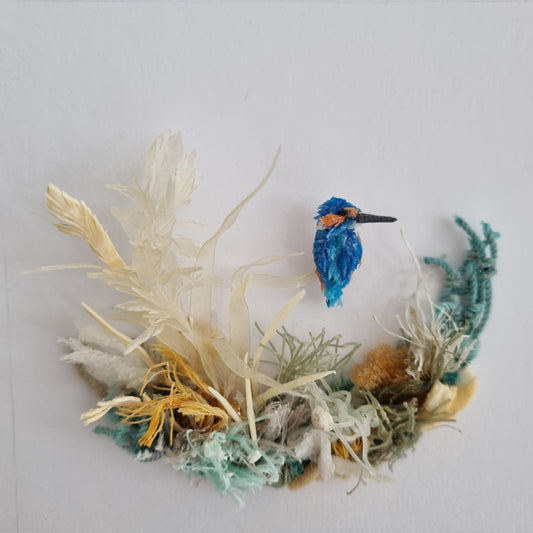 Kingfisher on the riverbank - Janet Ormond Art