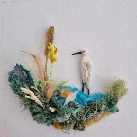 Little egret in the Vlei - Janet Ormond Art