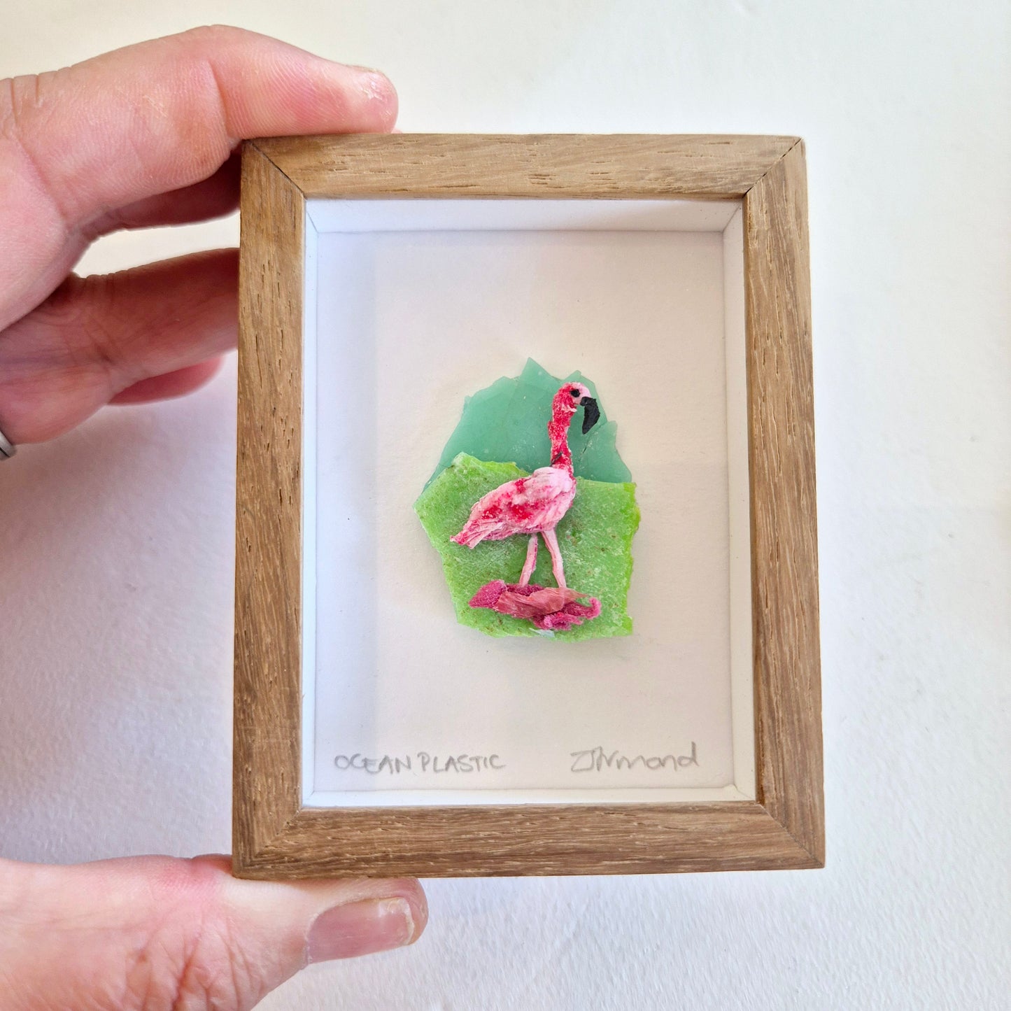 Ocean Fragment No.022 - flamingo - Framed wall art
