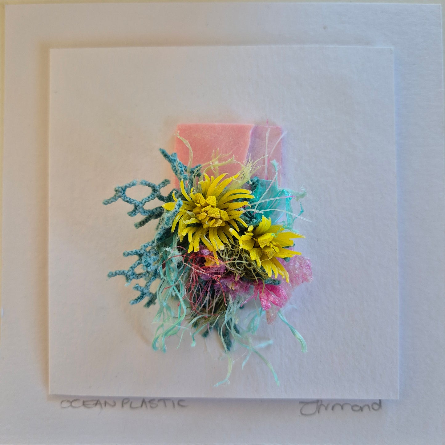 Small curiosity - yellow pincusions - framed wall art