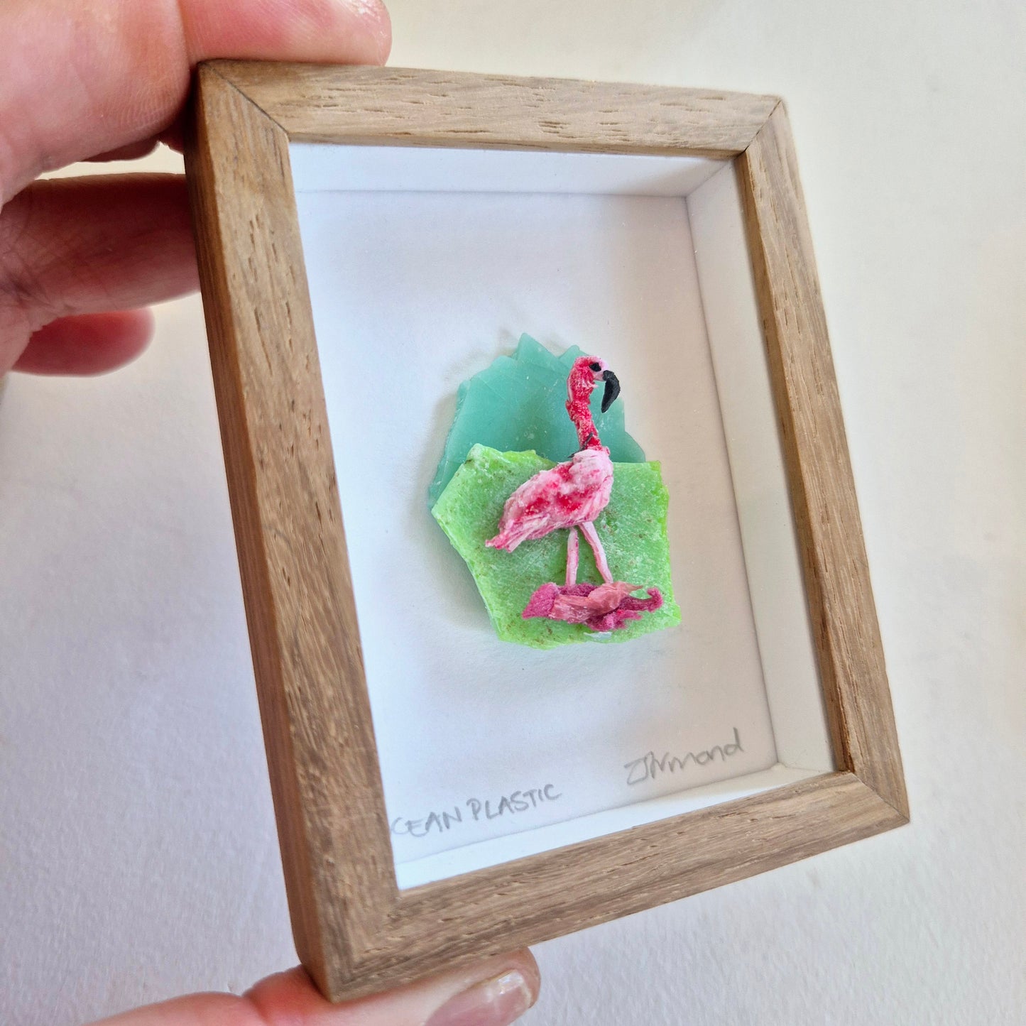 Ocean Fragment No.022 - flamingo - Framed wall art