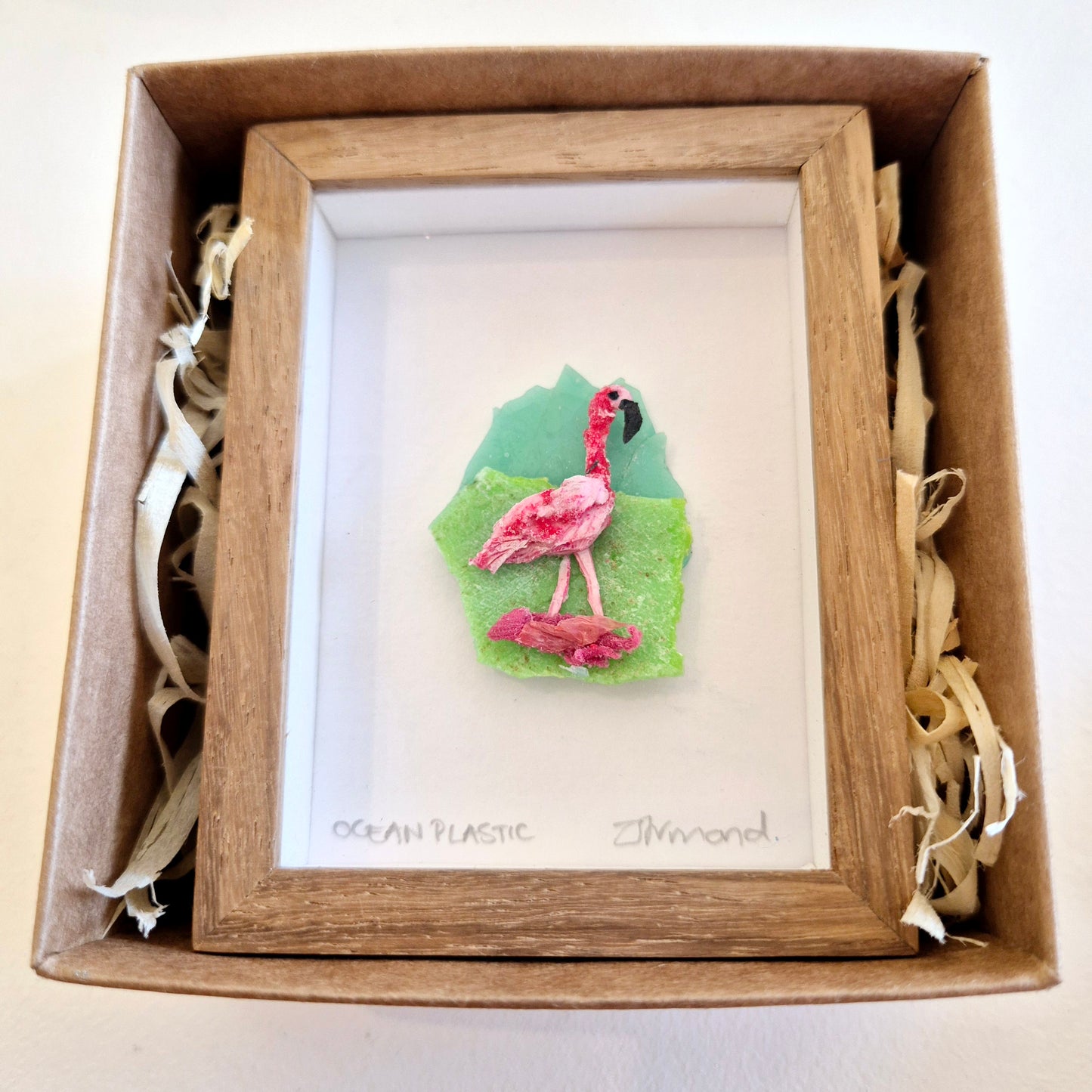 Ocean Fragment No.022 - flamingo - Framed wall art