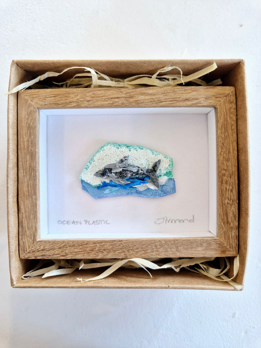 Ocean Fragment No.024 - Shark - Framed wall art