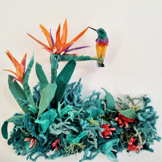 Sunbird between the Birds of Paradise