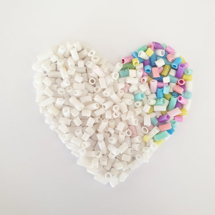 Heart made of earbuds